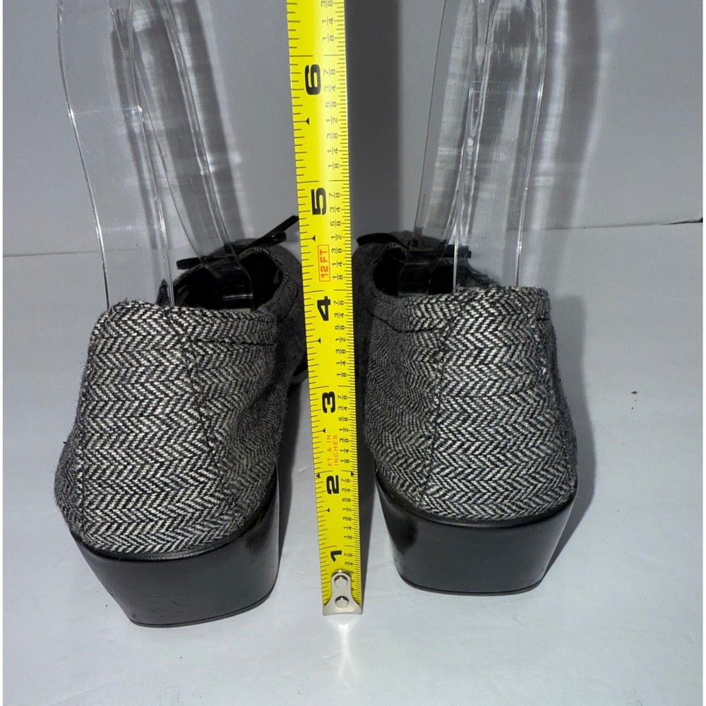 A2 by Aerosoles BlackWhite Herringbone Low Wedge Heel Bow 8.5 Preppy Office 90s - Picture 4 of 11